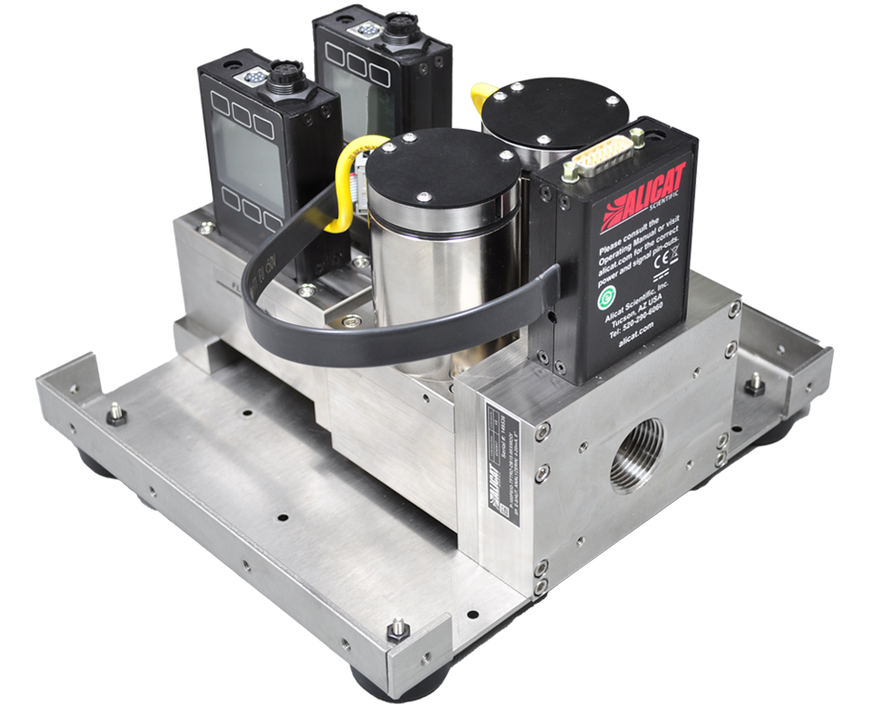 Alicat mass flow controllers with locking connectors